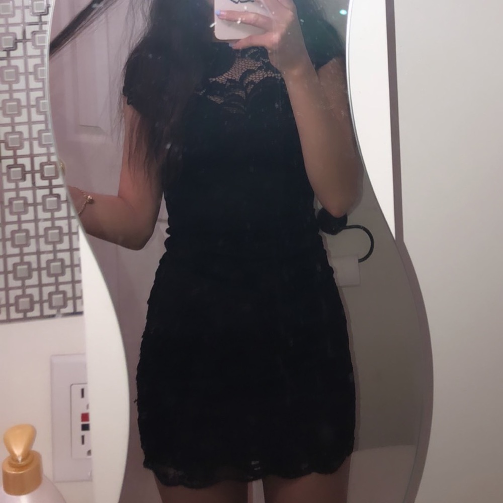H&M Black Lacy BodyCon Dress